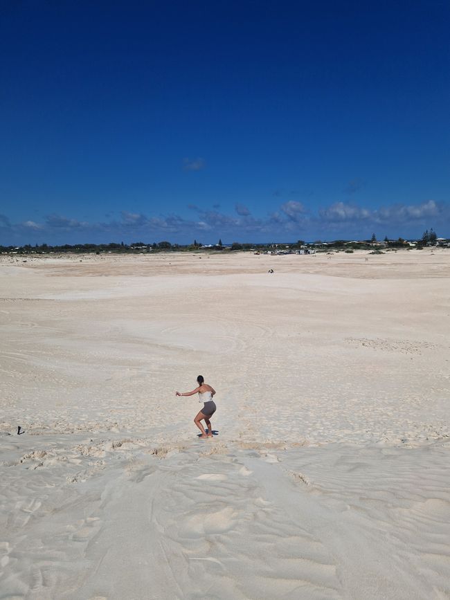 Sandboarden auf den Dünnen