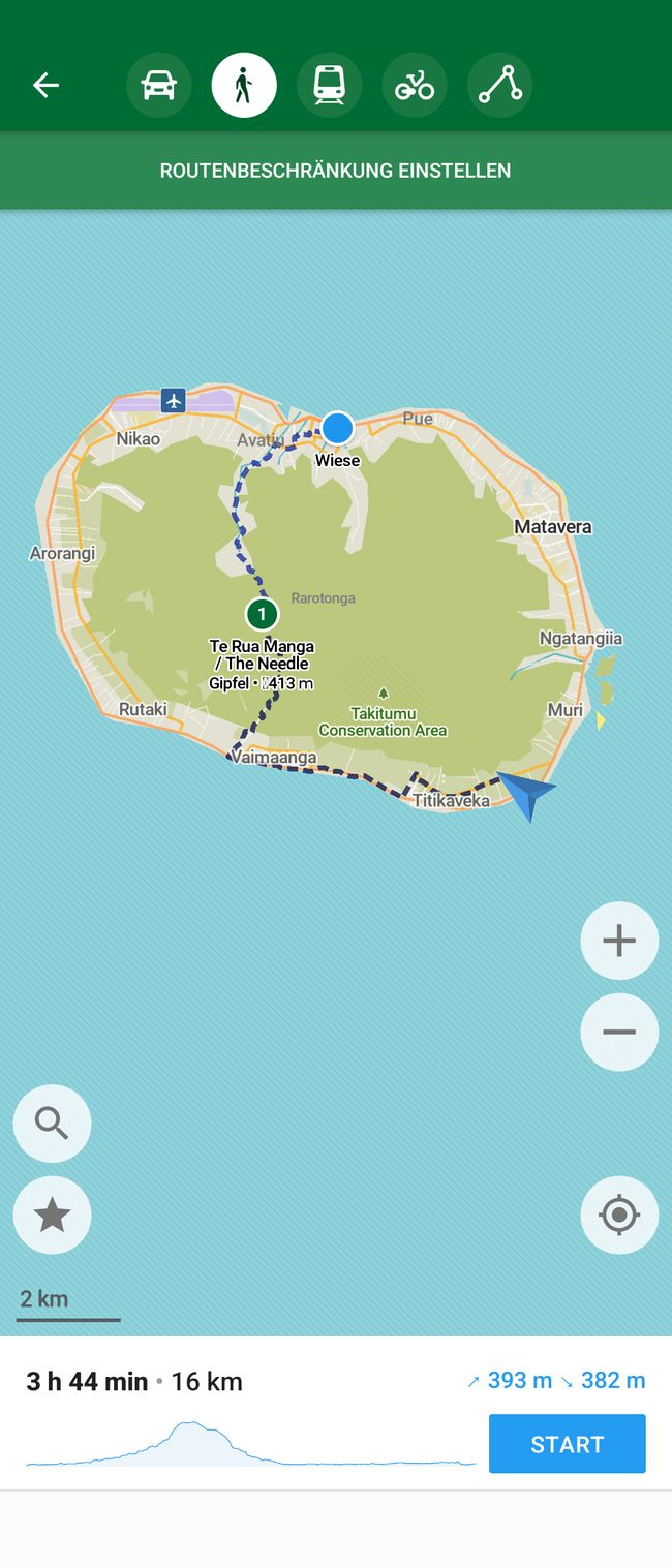 Rarotonga - Caminata cruzada por la isla