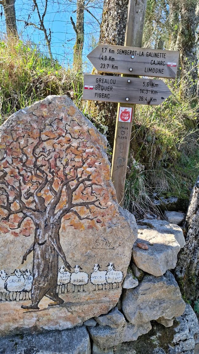 Von Figeac nach Cajarc, 32 km, wir sind verrückt! 😂