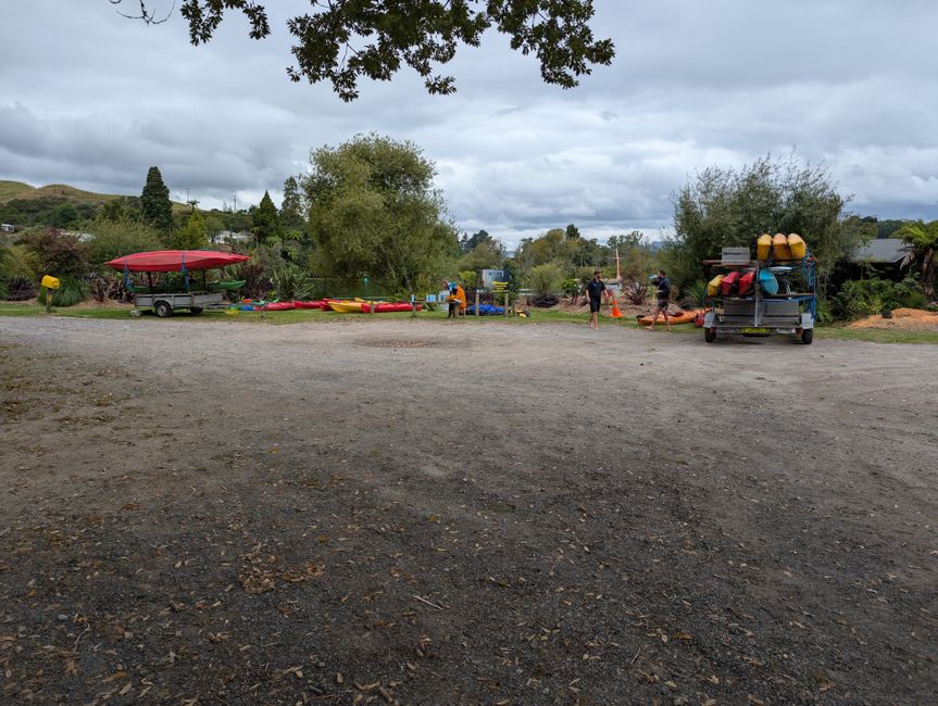 Ankunft beim Kanu Platz