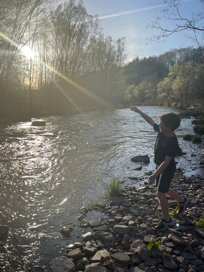 Lanciare sassi al fiume