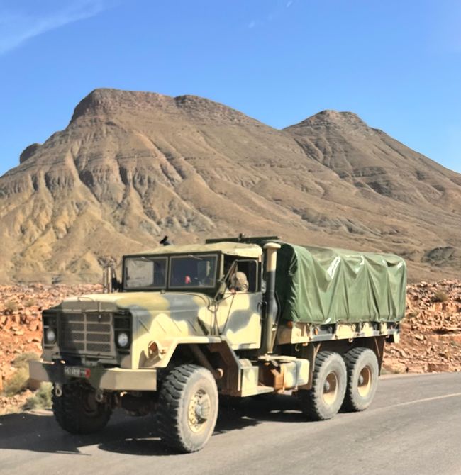 It's not unusual to encounter Moroccan military on the roads