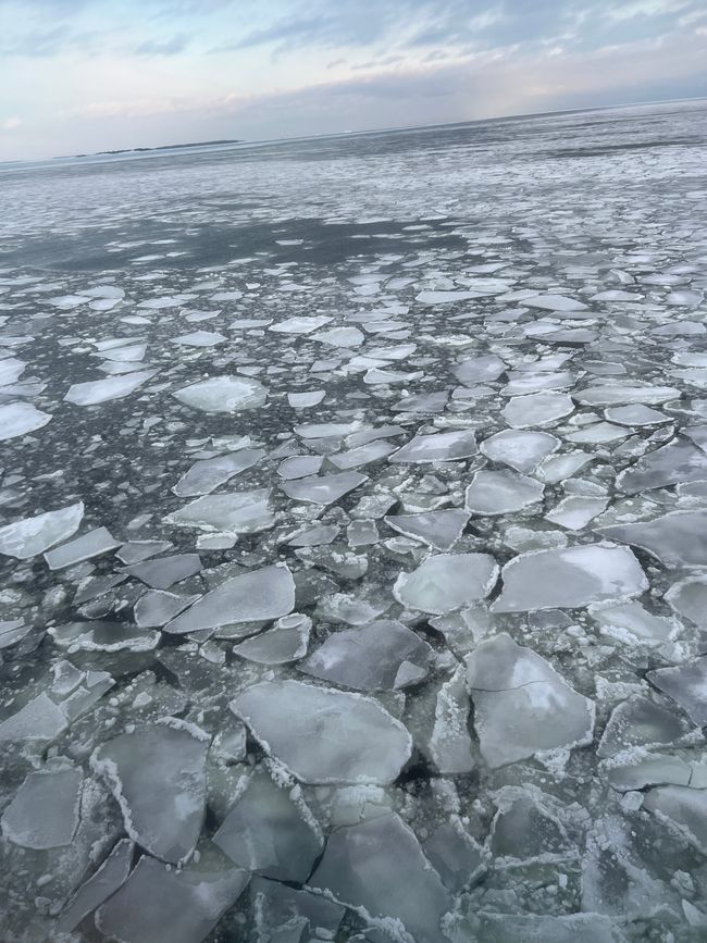 Ice floes in the Baltic Sea