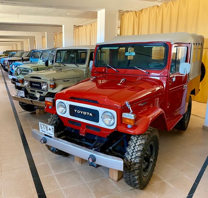 In the 4x4 car museum - here’s the Toyota Land Cruiser, still seen very often on Morocco's roads in current version