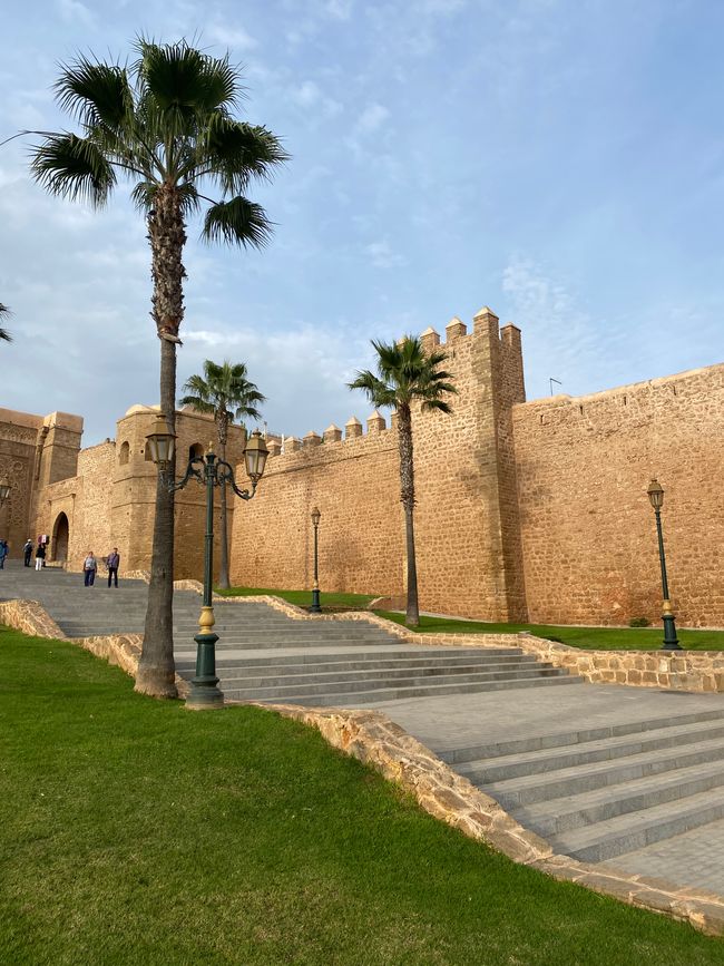 Die Mauer der Kasbah des Oudayas von Rabat