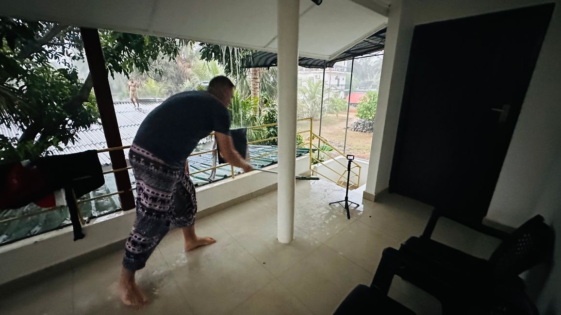 A lot of rain with power outage