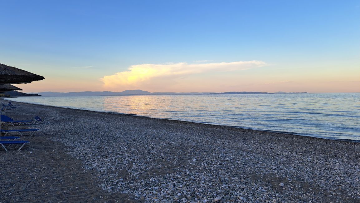 Abendstimmung am Strand von Plakas