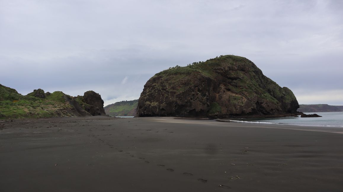 Schwarzer Strand bei Whatipu