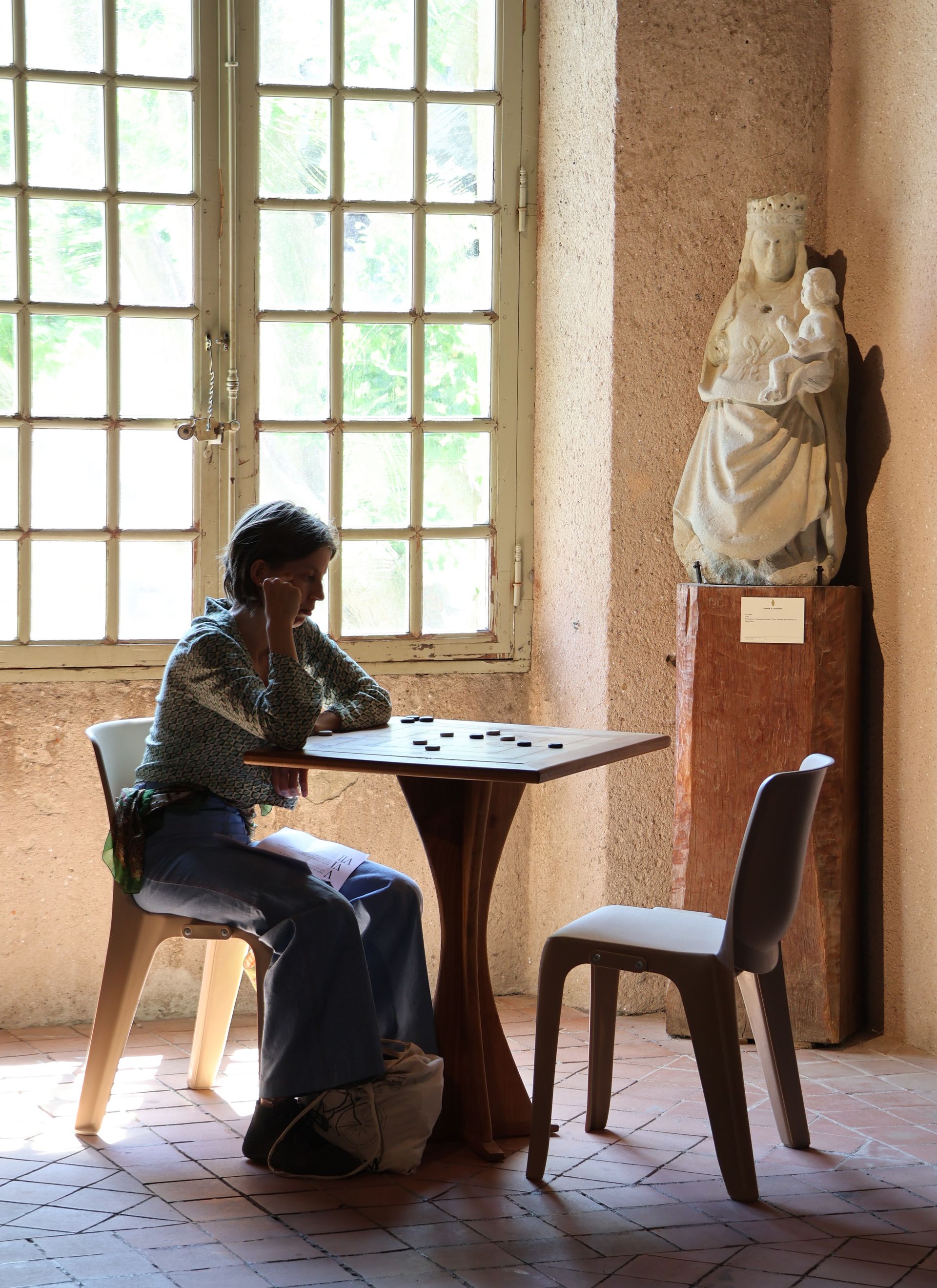 Giocatrice di mulino nel museo