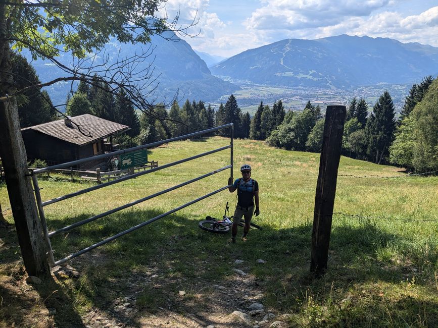 Some gates blocked the path.