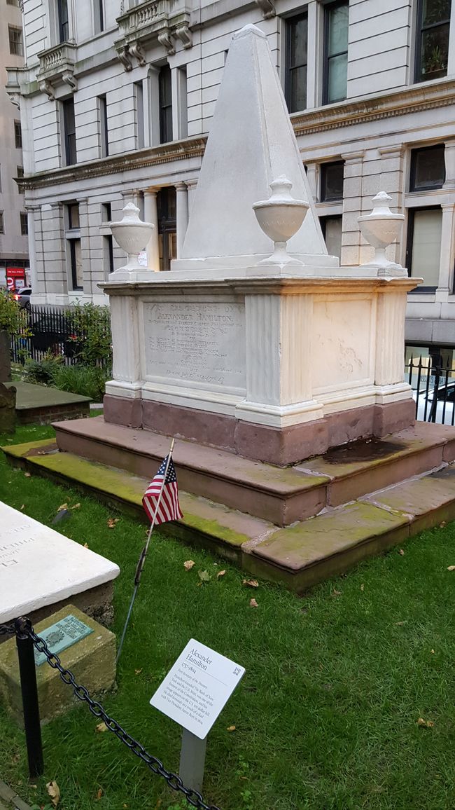 Das Grab von Alexander Hamilton an der Trinity Church