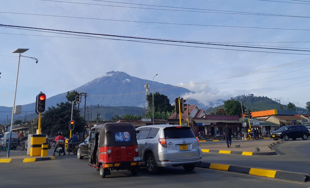 Blick auf den Mt. Meru von Arusha