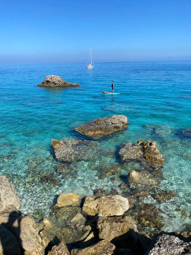 Nuestro lugar de snorkel en Agios Nikitas