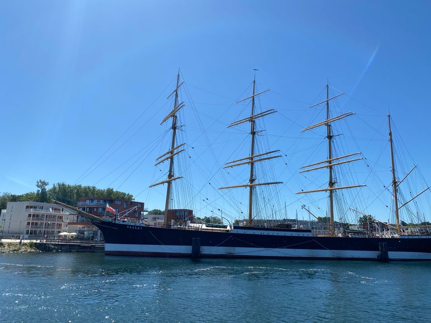 Dieses Schiff ist jedesmal bei den Travemündefotos dabei