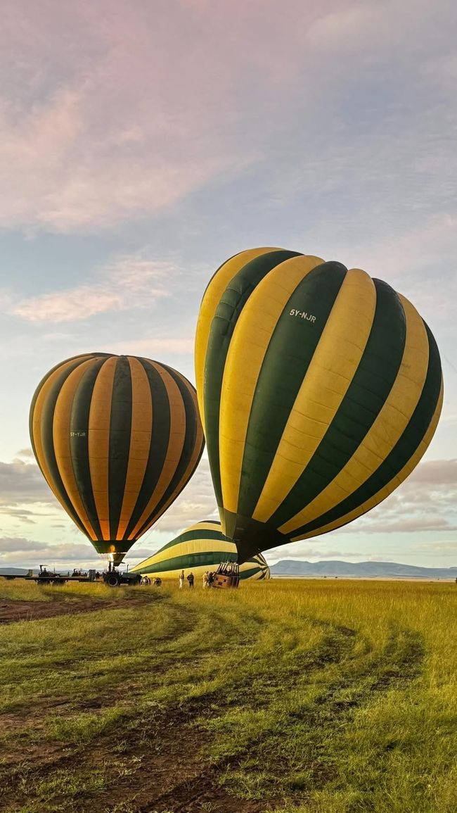 Luftballong över Masai Mara