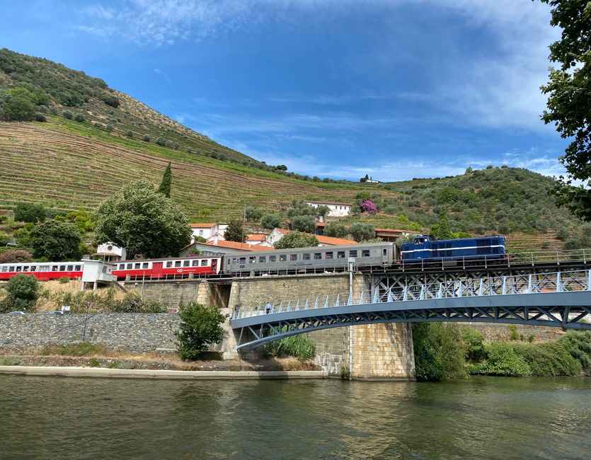 Así es como uno se imagina los paisajes de trenes en miniatura - aquí en Pinhao