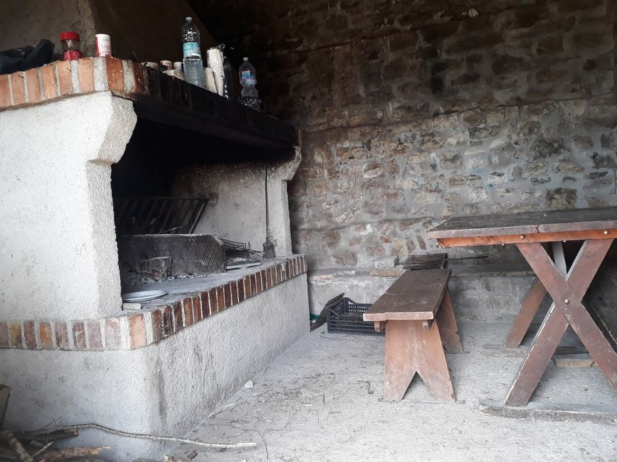 Everything here is set up for pilgrims, even wood for heating is already prepared.