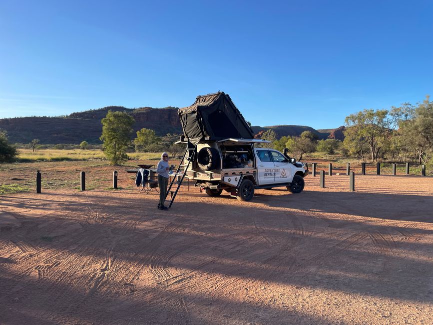 Am Campingplatz im Palm Valley