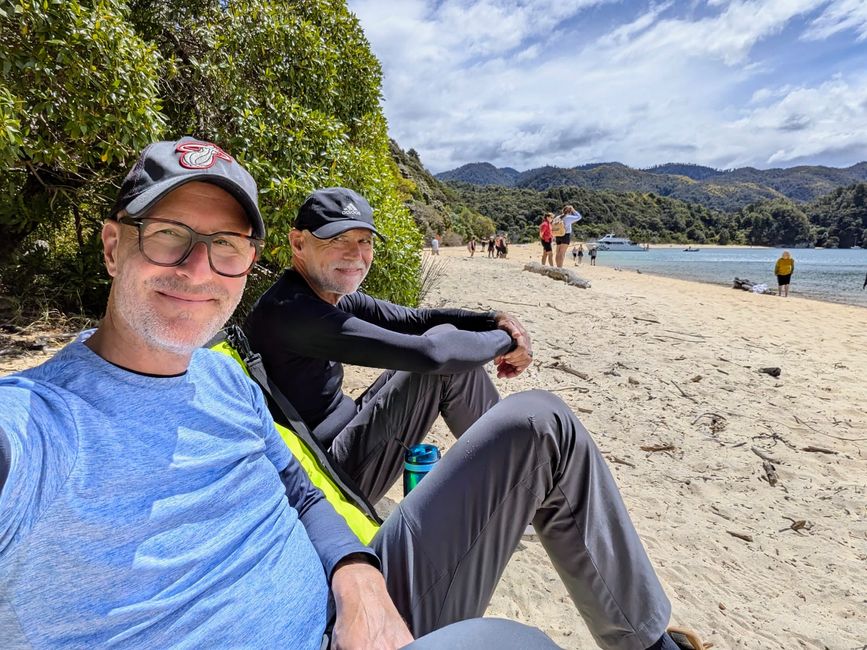 Mit dem Kajak raus auf die Sandy Bay im Abel Tasman-NP