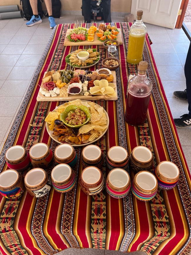 Zum Abschluss kleine Snacks und leckere Drinks
