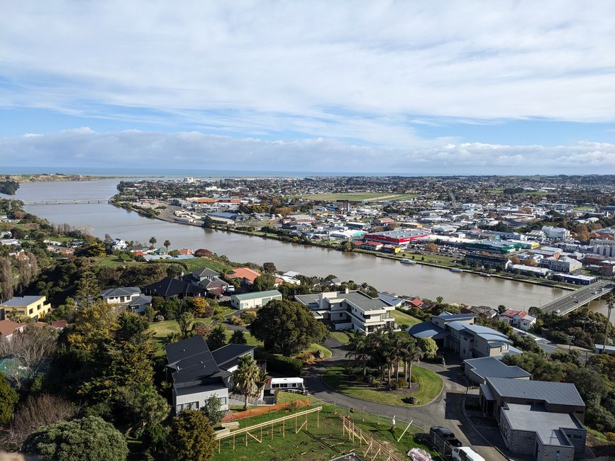 View over Whanganui from Durie Hill. 