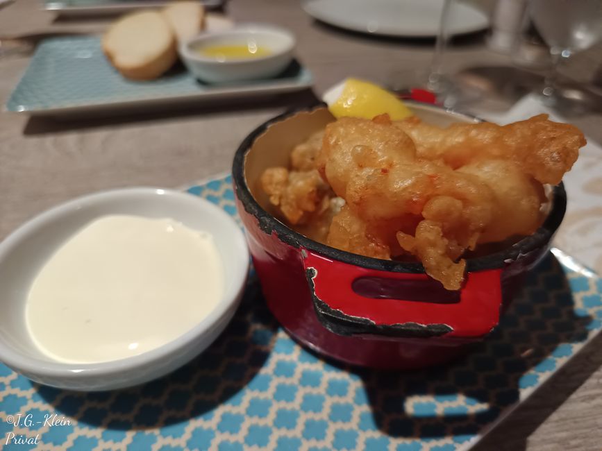 Vorspeise: Gebackene Meeresfrüchte