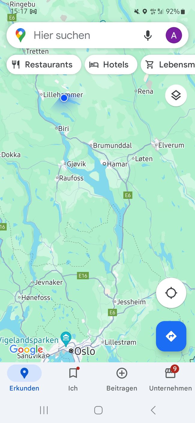 Tag 14 - Freistehen bei Lillehammer