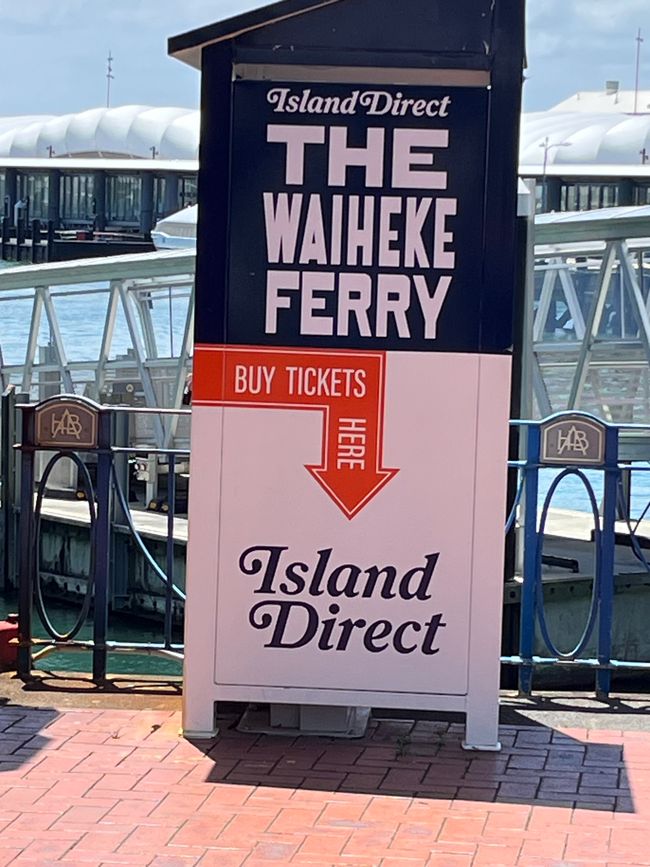 Fähre **Plan for Monday** Auckland - Waiheke - Auckland