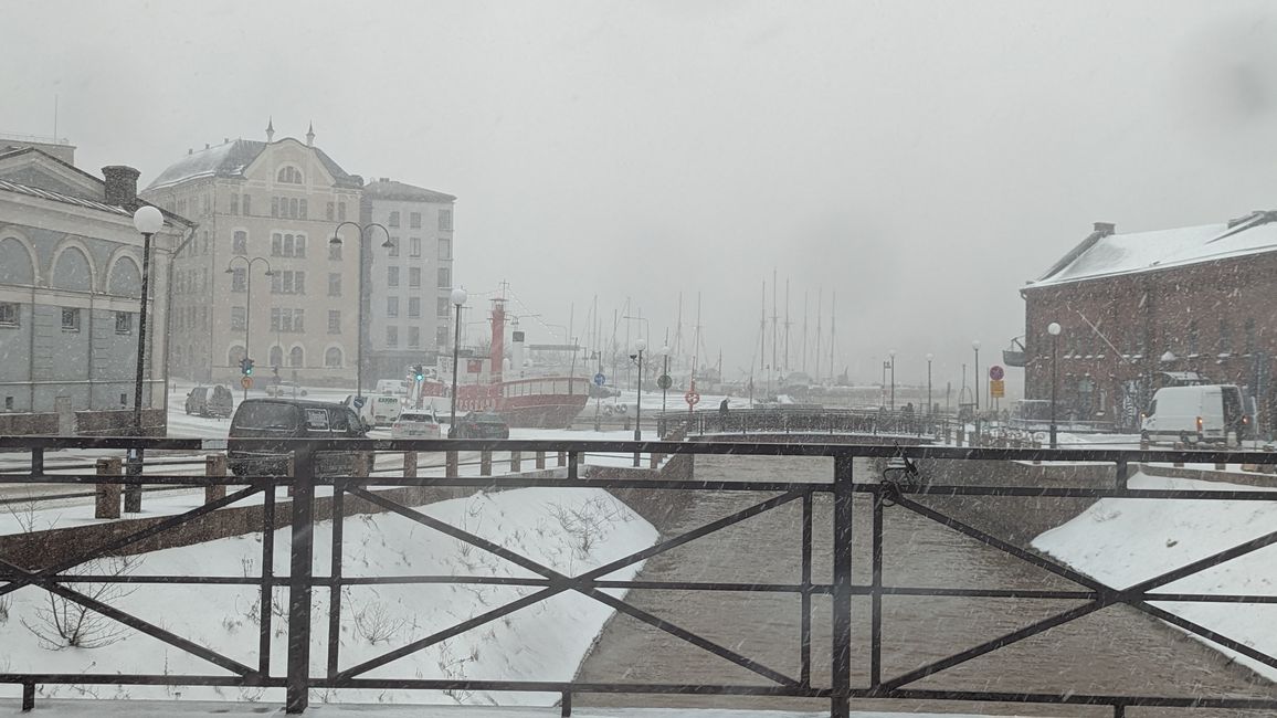 Tag 15 Scherwinde und Schneesturm in Helsinki