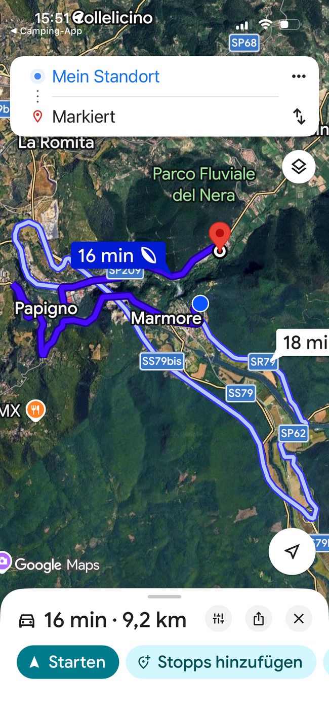 Cascate delle Marmore und Pitigliano