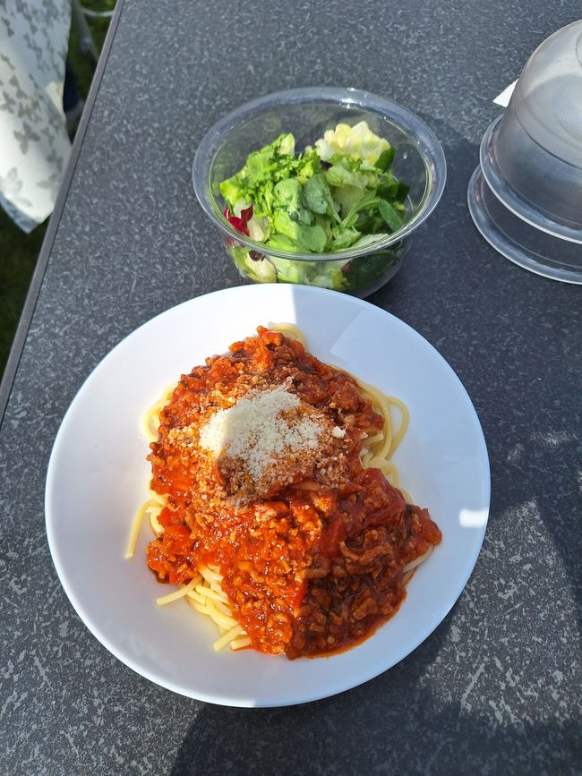 Tina with a huge portion