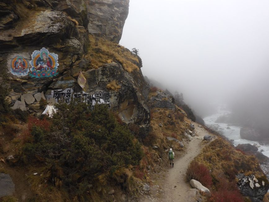 Religiöse Botschaften an den Felsen 