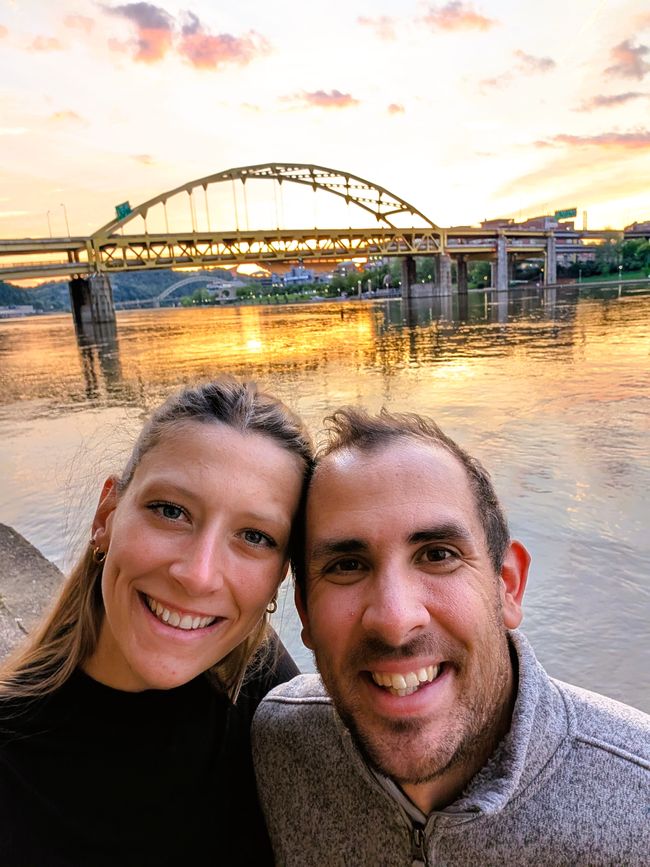 Sonnenuntergang am Allegheny River