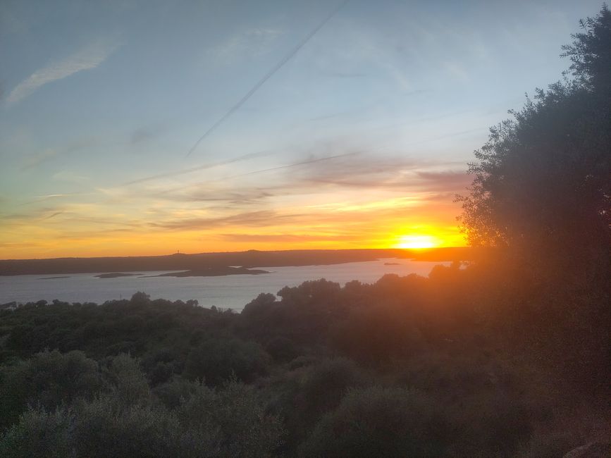 "Schlafzimmer Blick" vergangene Nacht am Tajo-Stausee