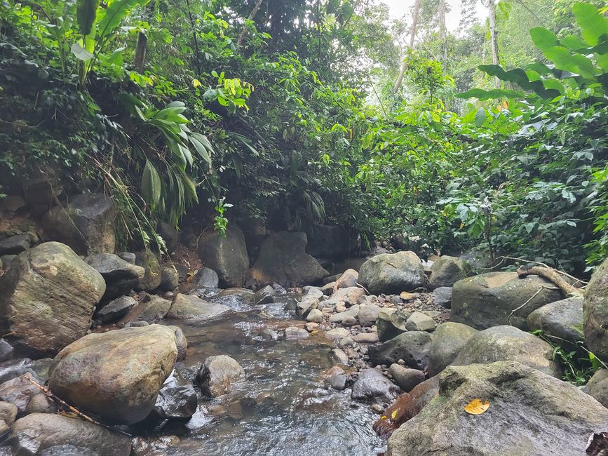 At the waterfall