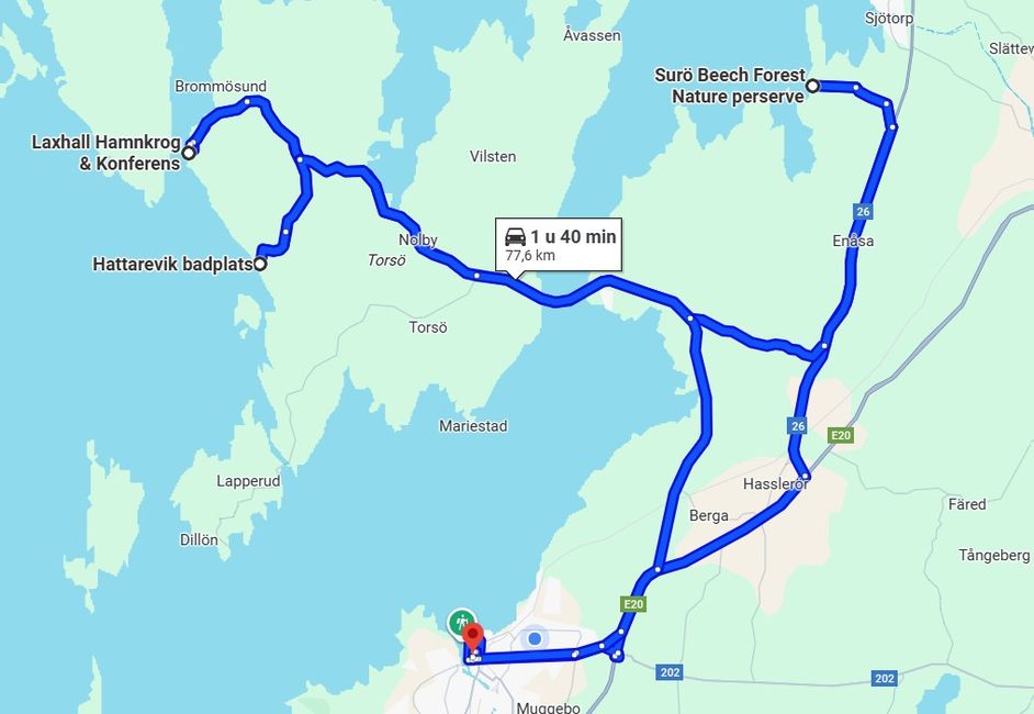 Mariestad - Suro - Laxhall - Hattarevik - Mariestad