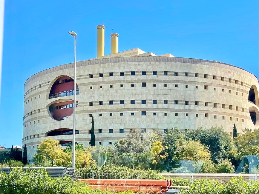 As we left Seville, this complex caught our eye, looking like a ship from afar.