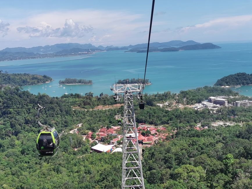 ... und wieder in die Seilbahn ...