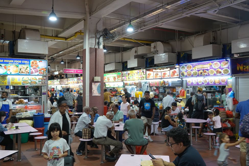 The Hawker Center in Singapore ....
