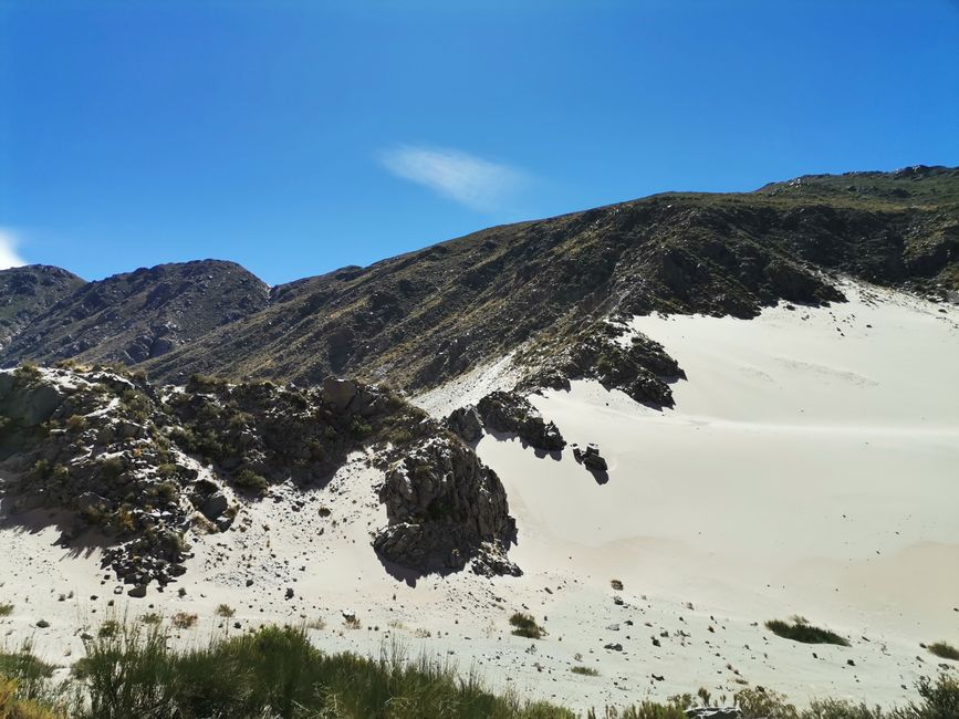 Argentina, sand dunes in front of El Penon