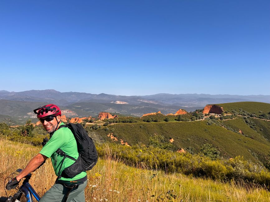 Biking tour around the gold mining area - the Romans had entire mountains removed