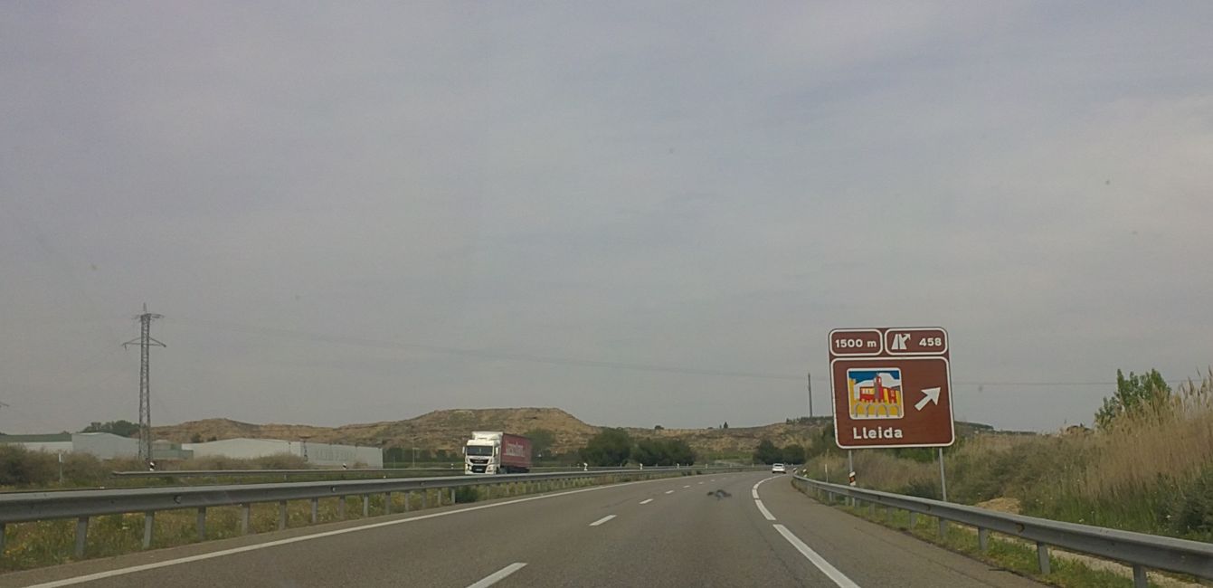 Foto dalla mia auto a Lleida (Catalogna, Spagna) (aprile 2019)