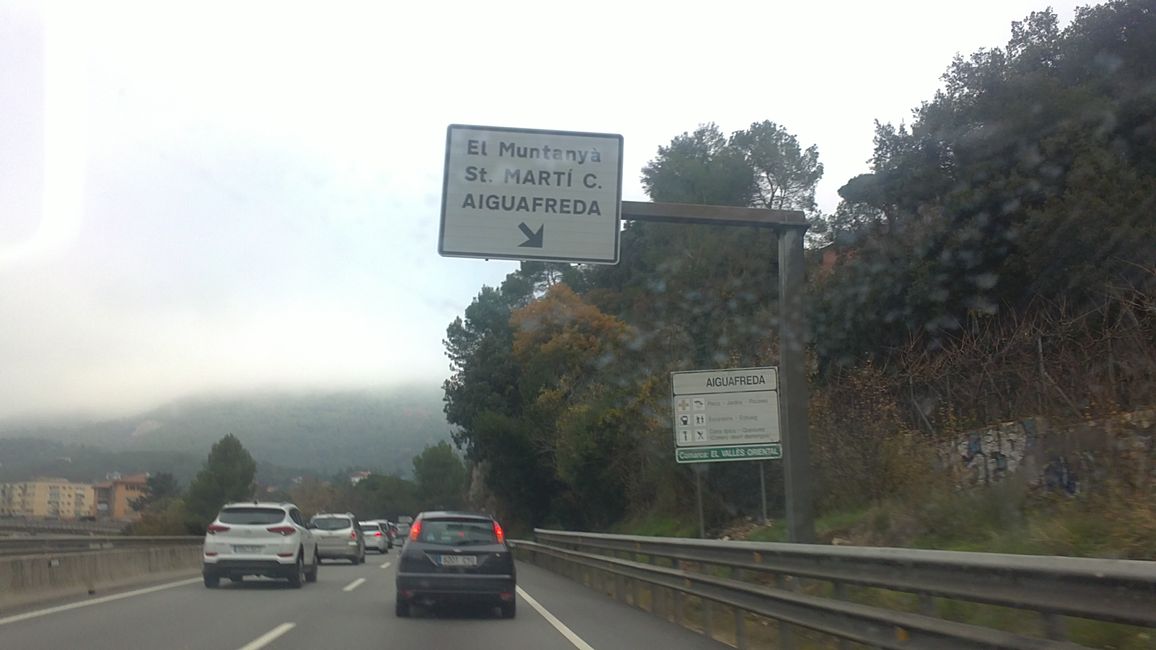 Route from Barcelona to Vic (Catalonia) (December 2019)