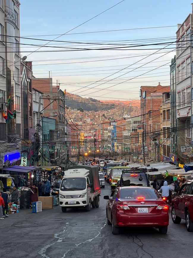 Escena callejera en La Paz