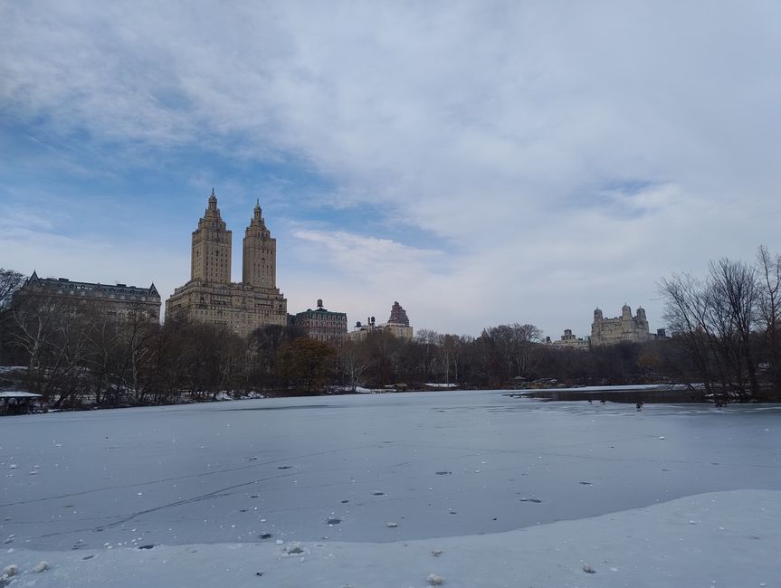 Central Park with the Dakota Building in the Background 