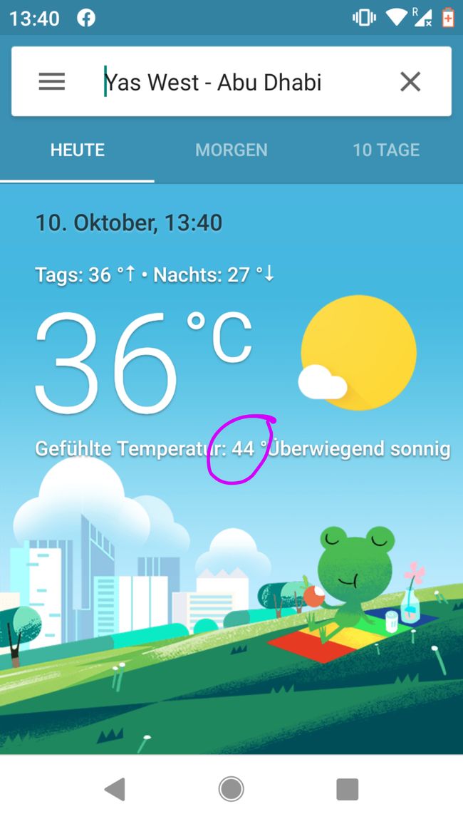 Caldo, più caldo, Abu Dhabi