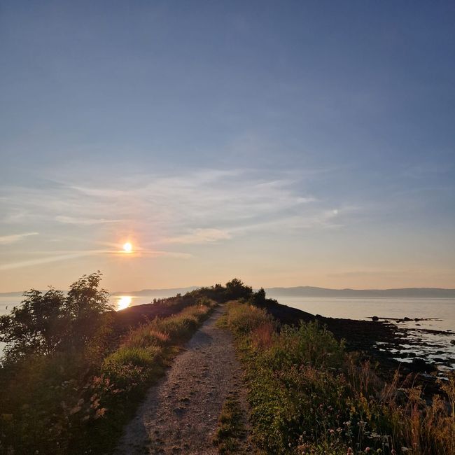 Am Abig am Meer in Trondheim