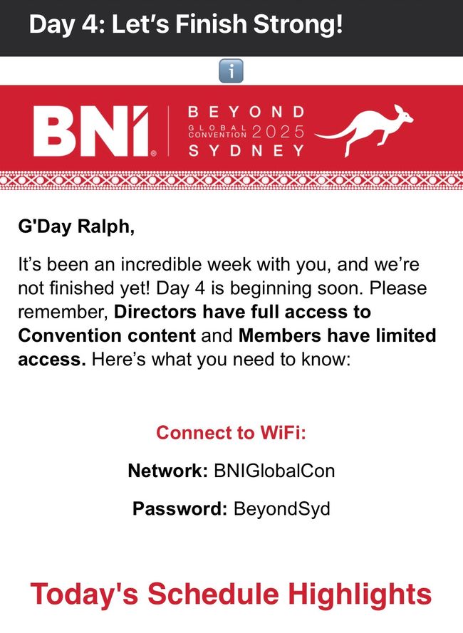 Das war es … BNI Global 🌎🇦🇺