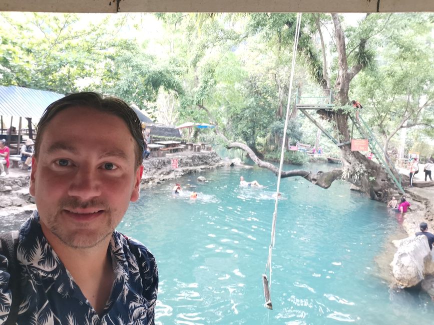 Tubing in the water cave, ziplining, kayaking, and swimming in the blue lagoon - an active day trip around Vang Vieng
