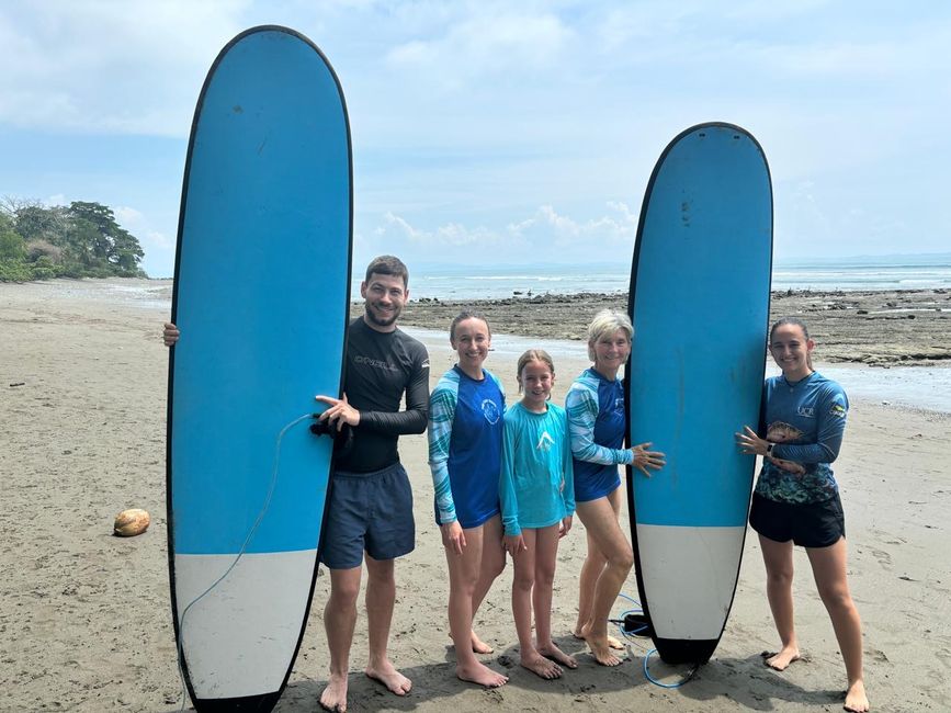 La prima volta a fare surf